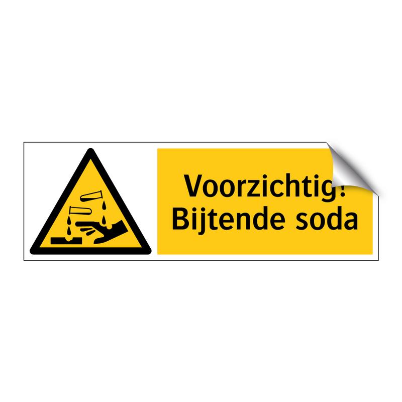 Voorzichtig! Bijtende soda