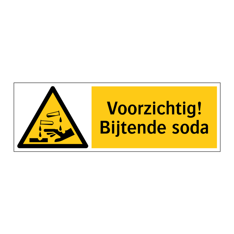 Voorzichtig! Bijtende soda