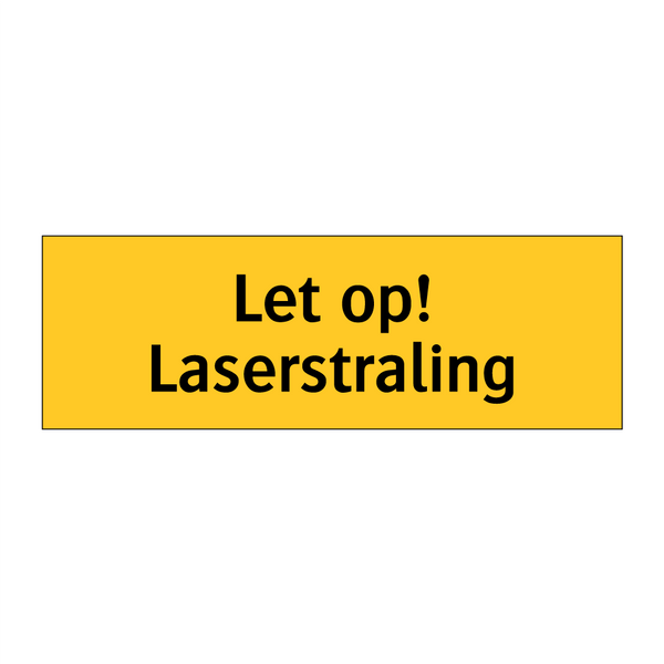 Let op! Laserstraling & Let op! Laserstraling & Let op! Laserstraling & Let op! Laserstraling