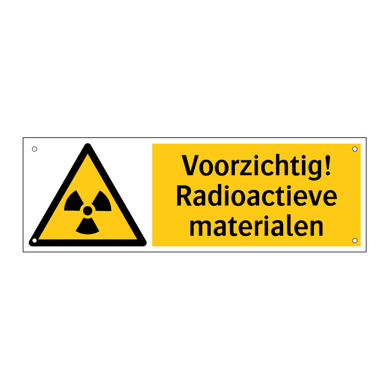 Voorzichtig! Radioactieve materialen