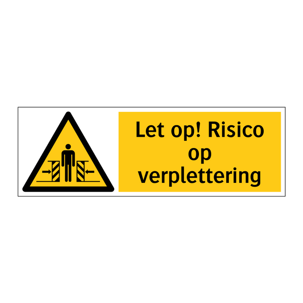 Let op! Risico op verplettering