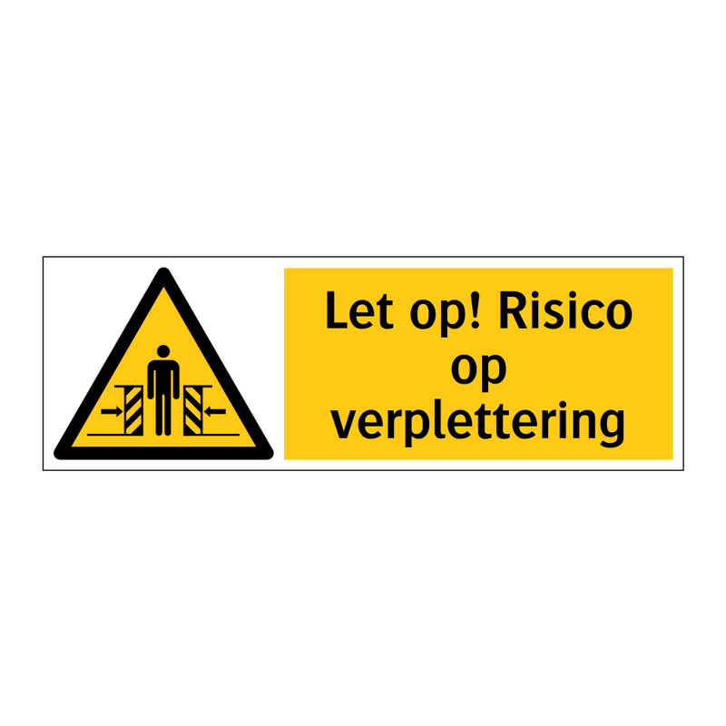 Let op! Risico op verplettering