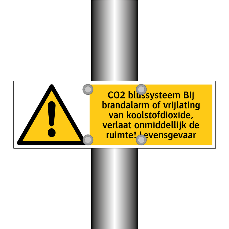 CO2 blussysteem Bij brandalarm of vrijlating van koolstofdioxide, verlaat onmiddellijk de ruimte! Levensgevaar