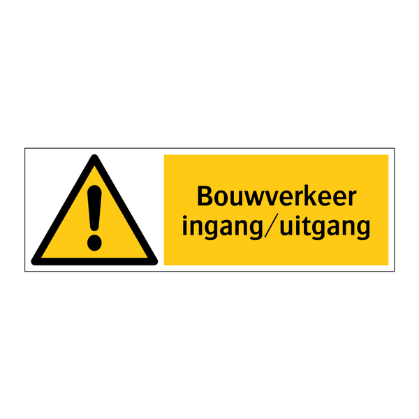 Bouwverkeer ingang/uitgang