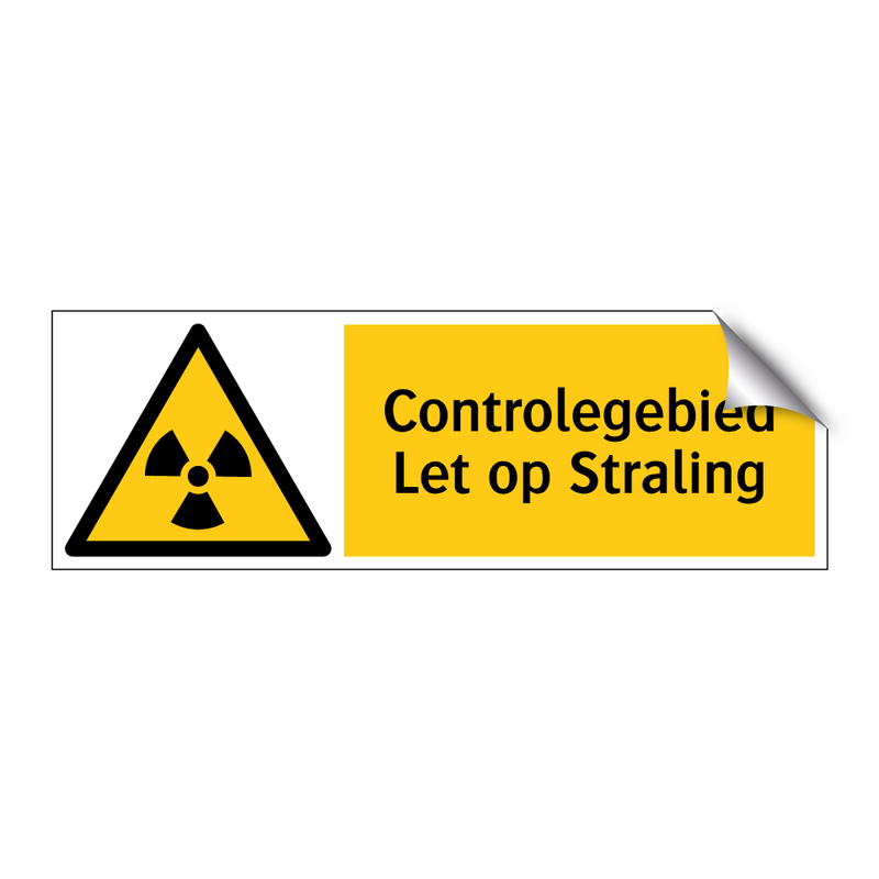 Controlegebied Let op Straling