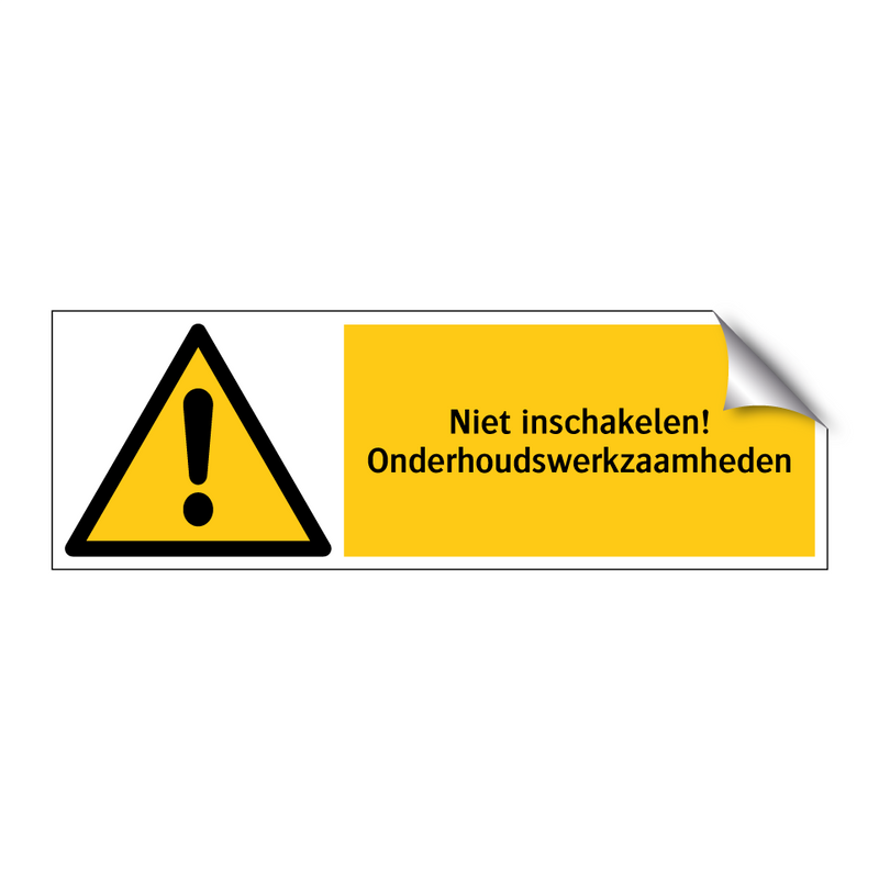 Niet inschakelen! Onderhoudswerkzaamheden