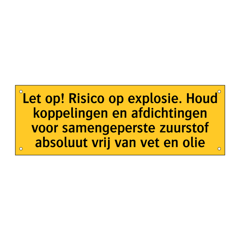 Let op! Risico op explosie. Houd koppelingen en /.../