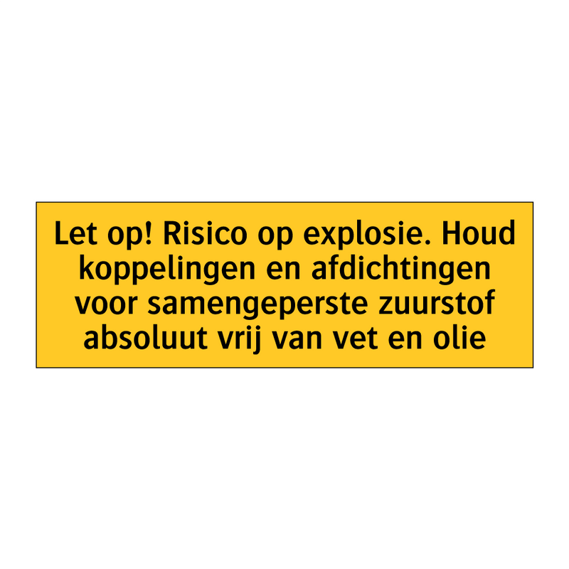 Let op! Risico op explosie. Houd koppelingen en /.../