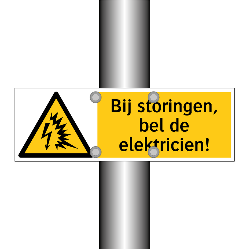 Bij storingen, bel de elektricien!