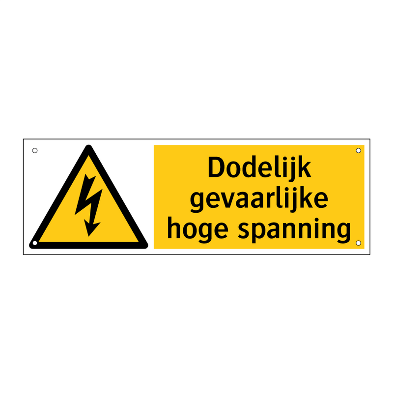 Dodelijk gevaarlijke hoge spanning