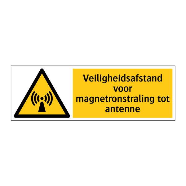 Veiligheidsafstand voor magnetronstraling tot antenne