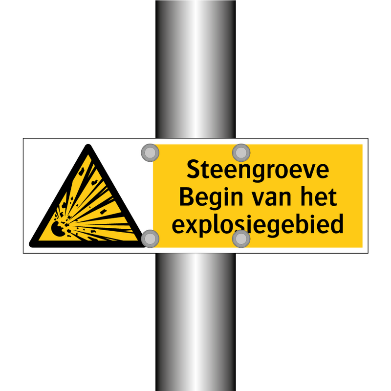 Steengroeve Begin van het explosiegebied