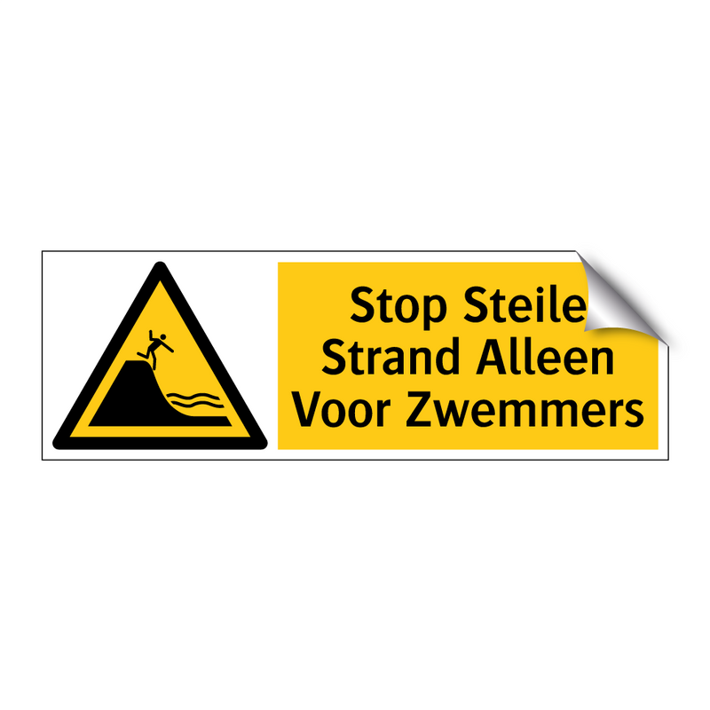 Stop Steile Strand Alleen Voor Zwemmers