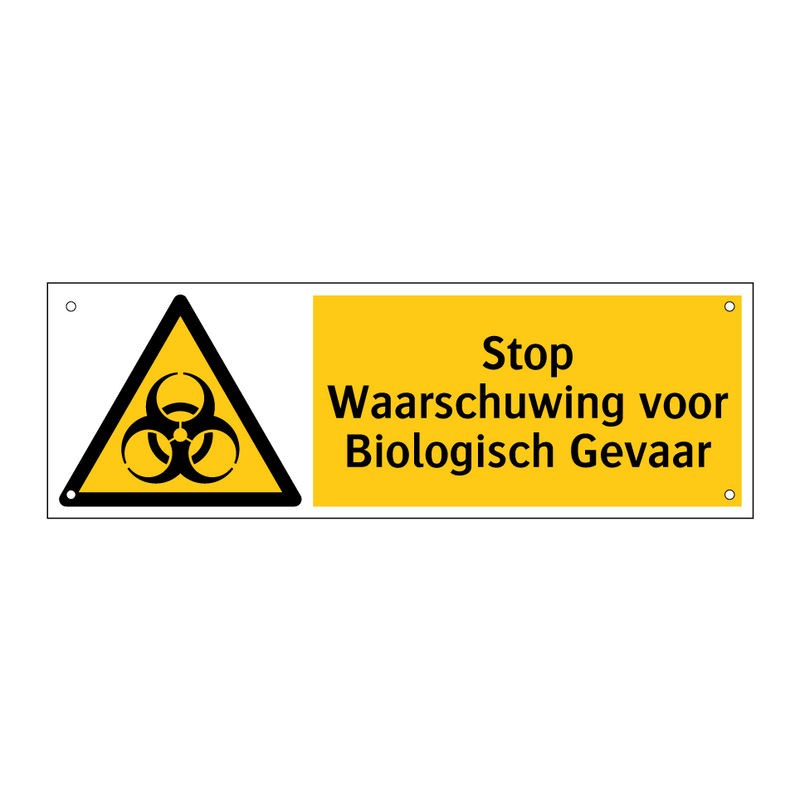 Stop Waarschuwing voor Biologisch Gevaar