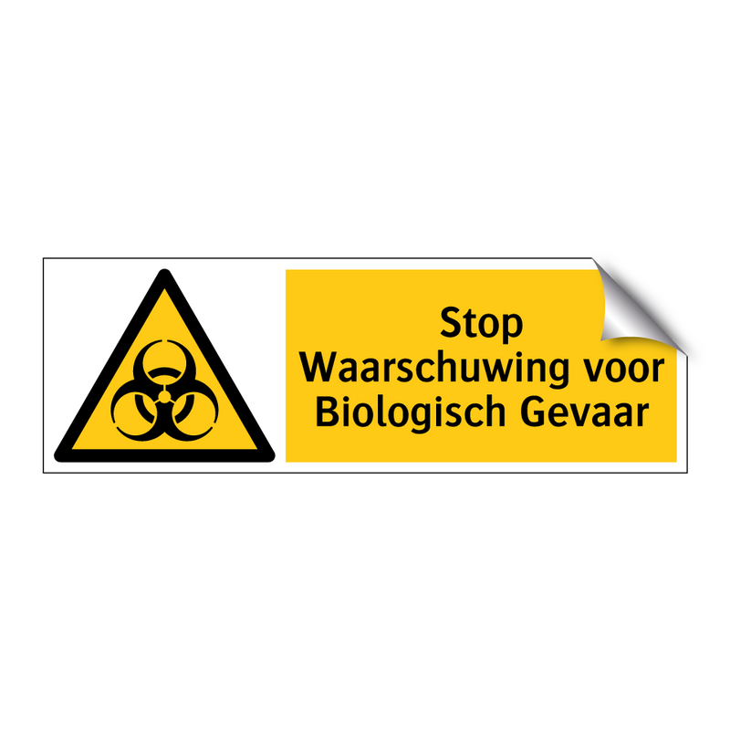 Stop Waarschuwing voor Biologisch Gevaar