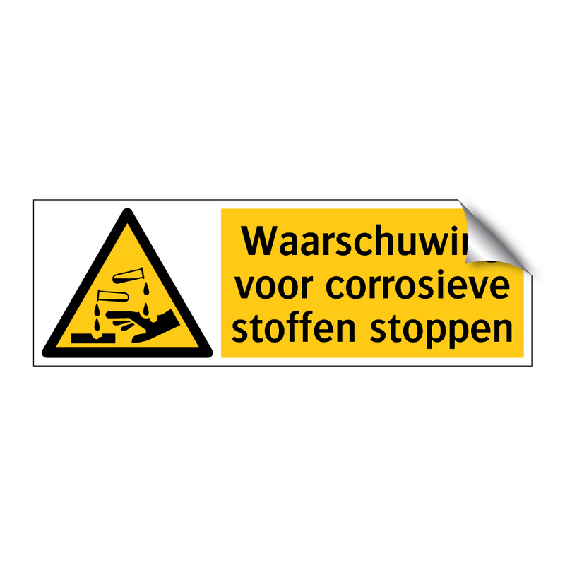 Waarschuwing voor corrosieve stoffen stoppen