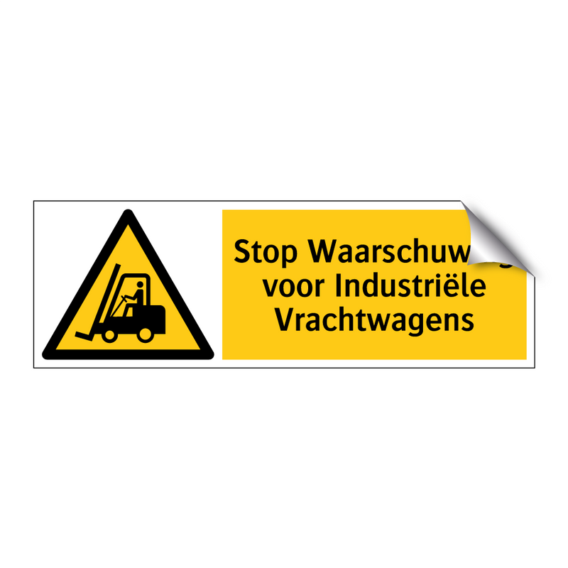 Stop Waarschuwing voor Industriële Vrachtwagens