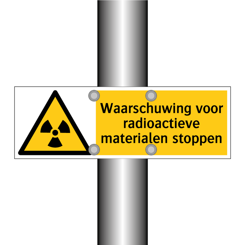 Waarschuwing voor radioactieve materialen stoppen