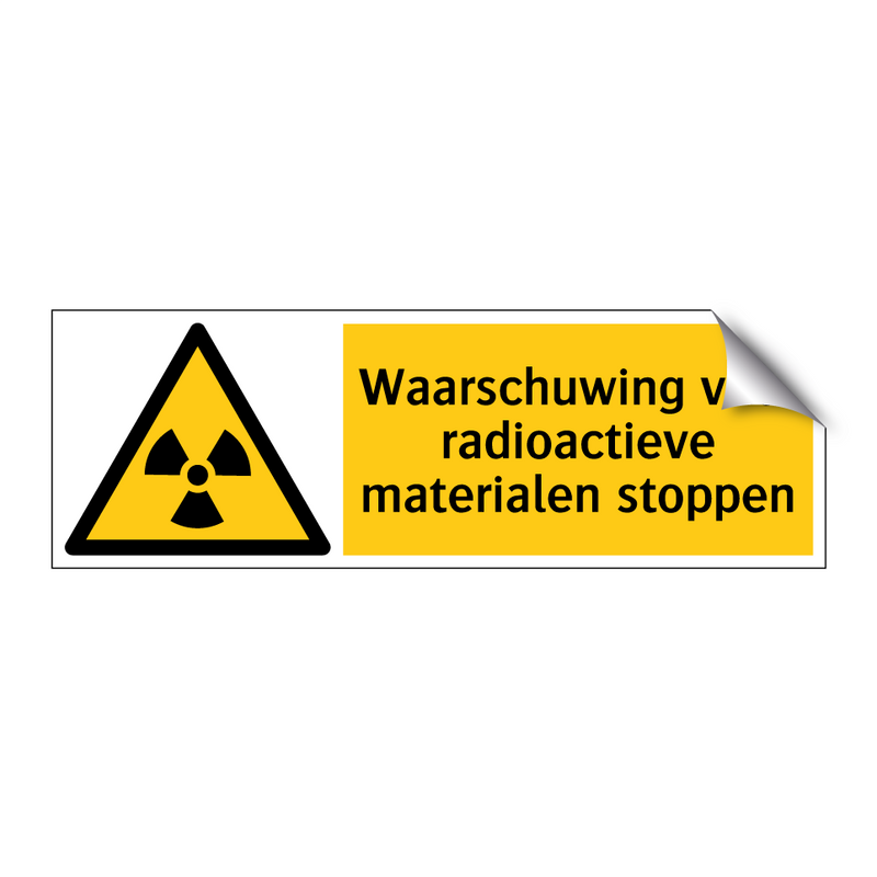 Waarschuwing voor radioactieve materialen stoppen