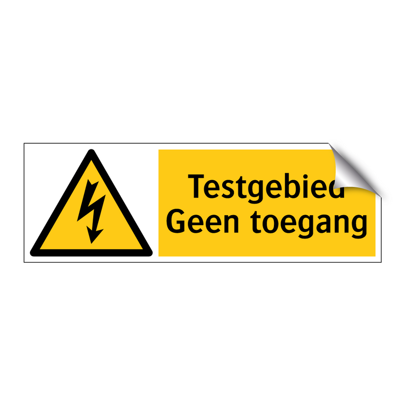 Testgebied Geen toegang