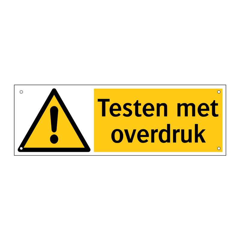 Testen met overdruk