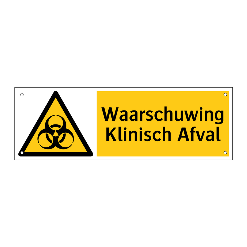 Waarschuwing Klinisch Afval