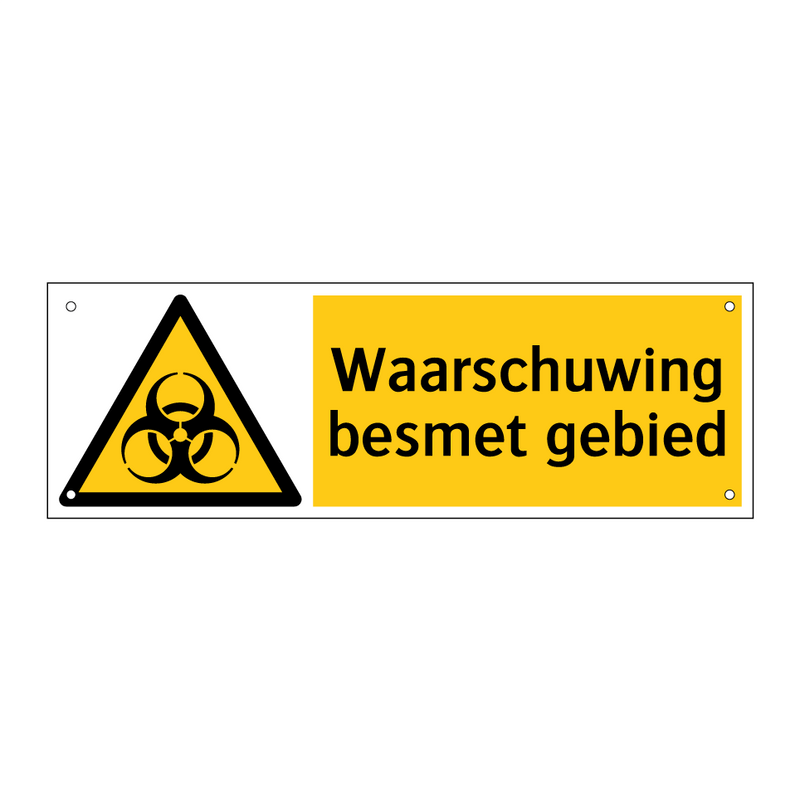 Waarschuwing besmet gebied