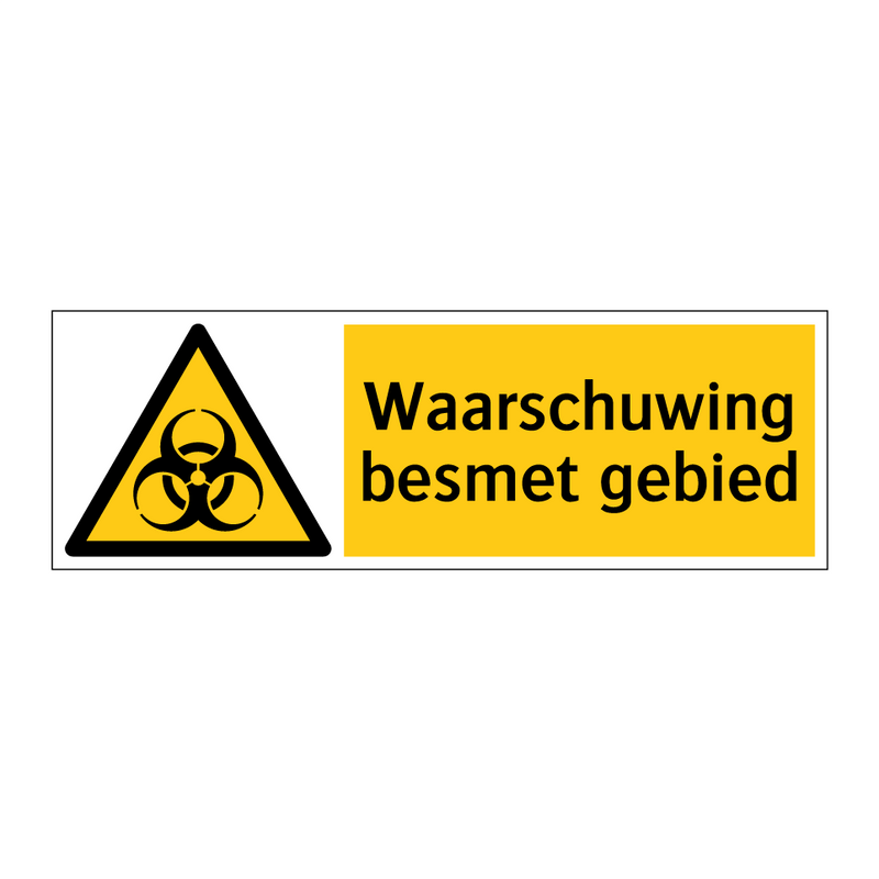 Waarschuwing besmet gebied