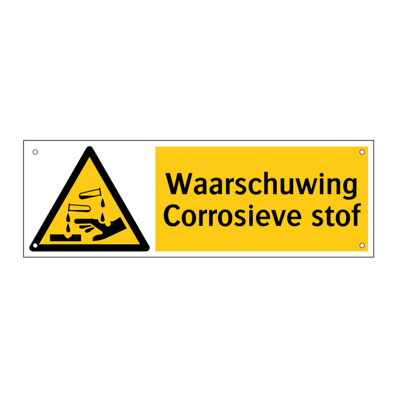 Waarschuwing Corrosieve stof