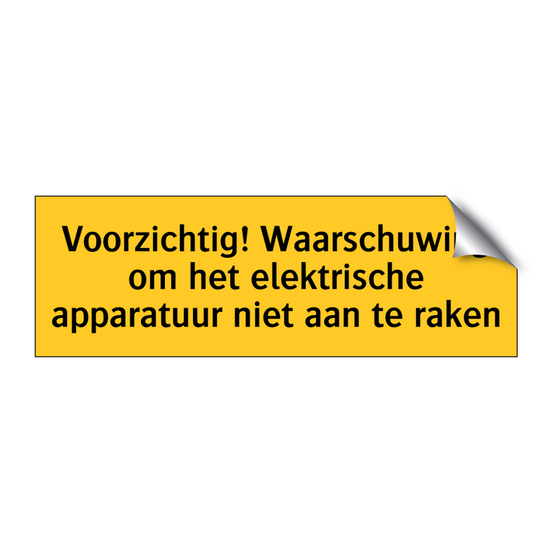 Voorzichtig! Waarschuwing om het elektrische /.../