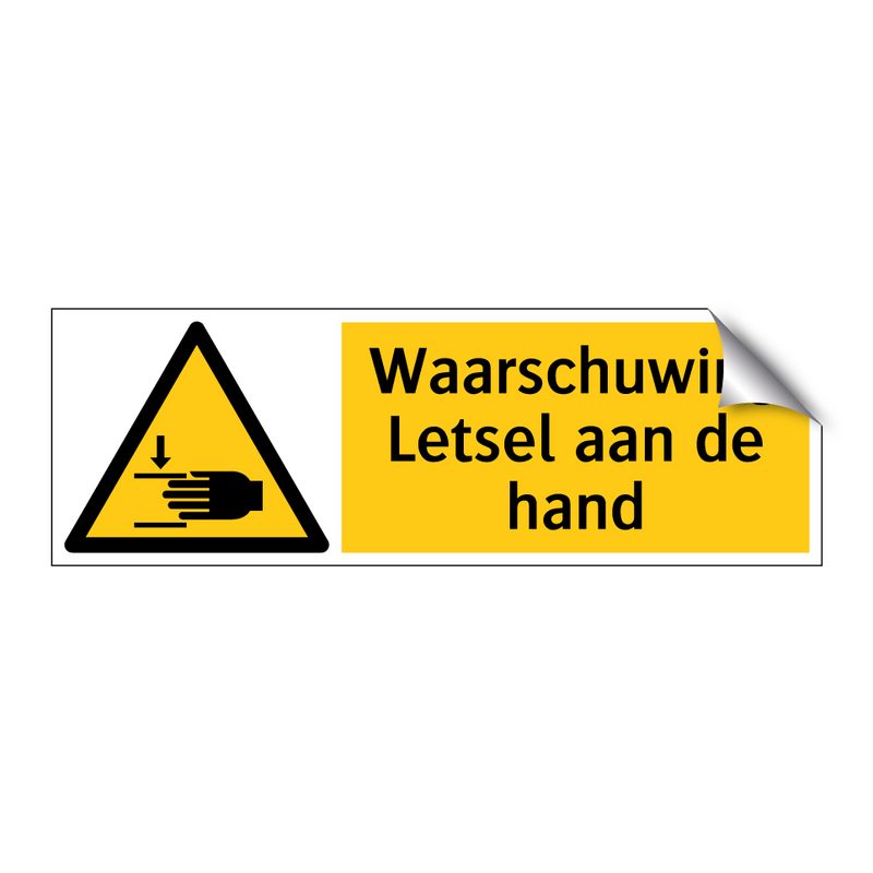 Waarschuwing Letsel aan de hand