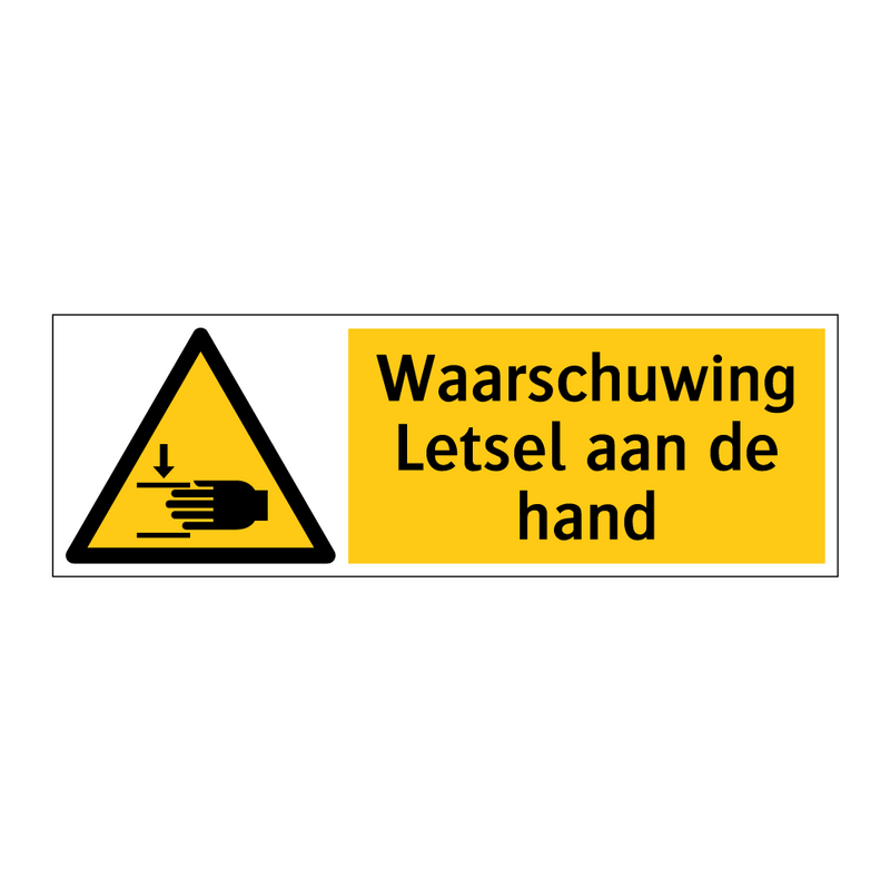 Waarschuwing Letsel aan de hand