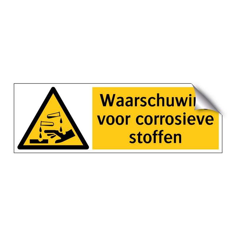 Waarschuwing voor corrosieve stoffen