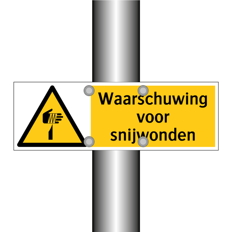 Waarschuwing voor snijwonden