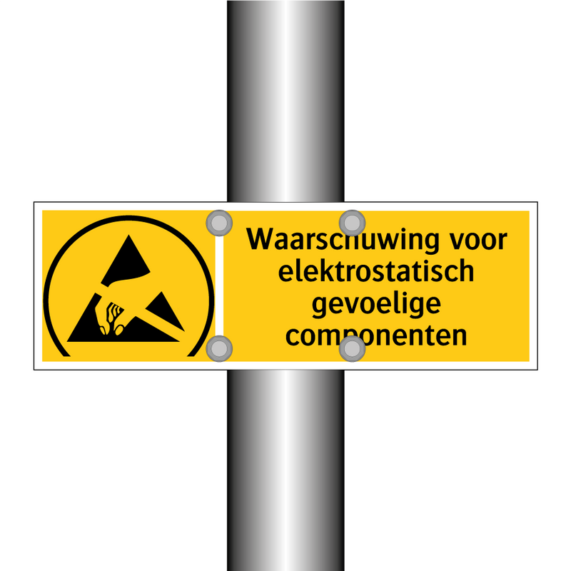 Waarschuwing voor elektrostatisch gevoelige componenten