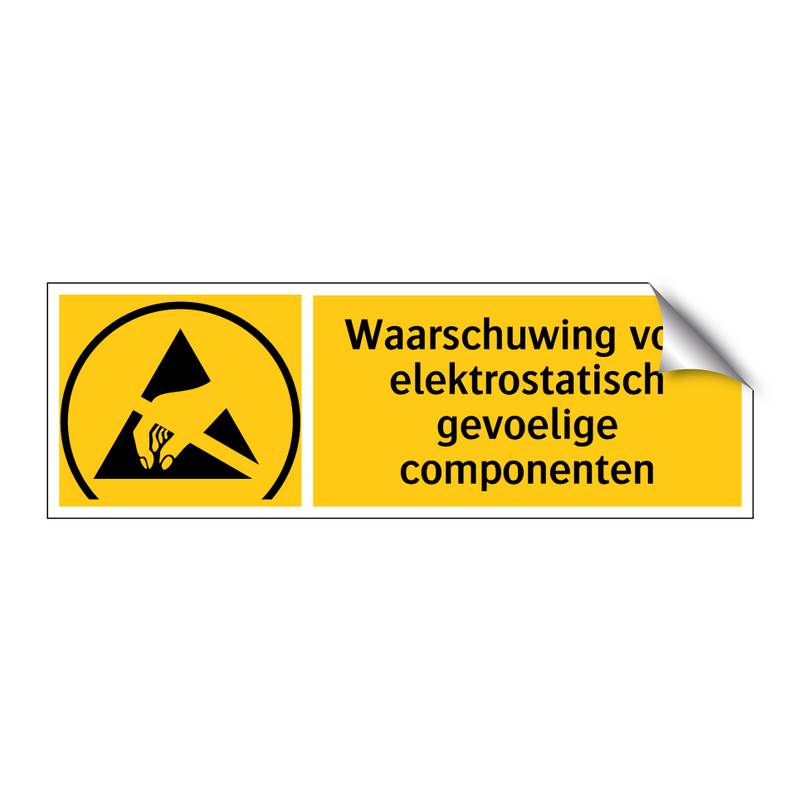 Waarschuwing voor elektrostatisch gevoelige componenten