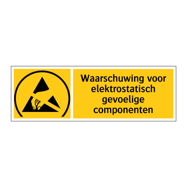 Waarschuwing voor elektrostatisch gevoelige componenten