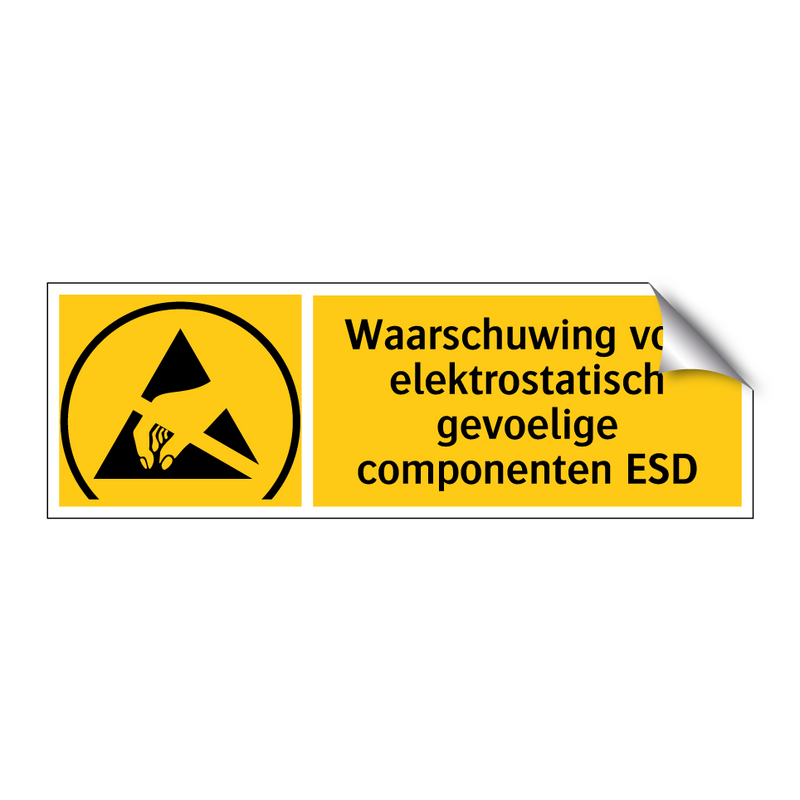 Waarschuwing voor elektrostatisch gevoelige componenten ESD