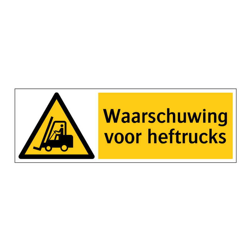 Waarschuwing voor heftrucks