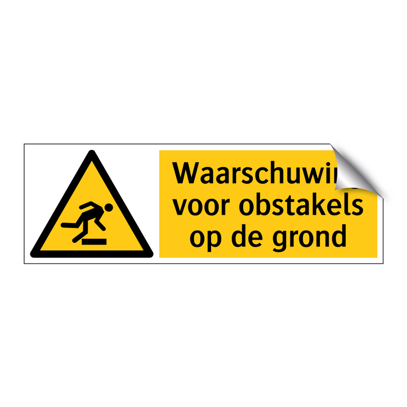 Waarschuwing voor obstakels op de grond