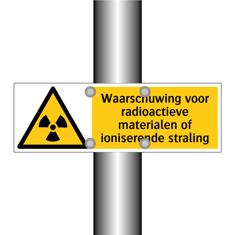 Waarschuwing voor radioactieve materialen of ioniserende straling