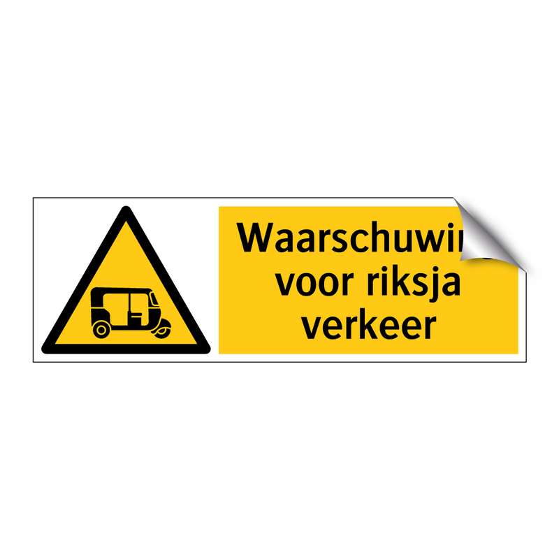 Waarschuwing voor riksja verkeer