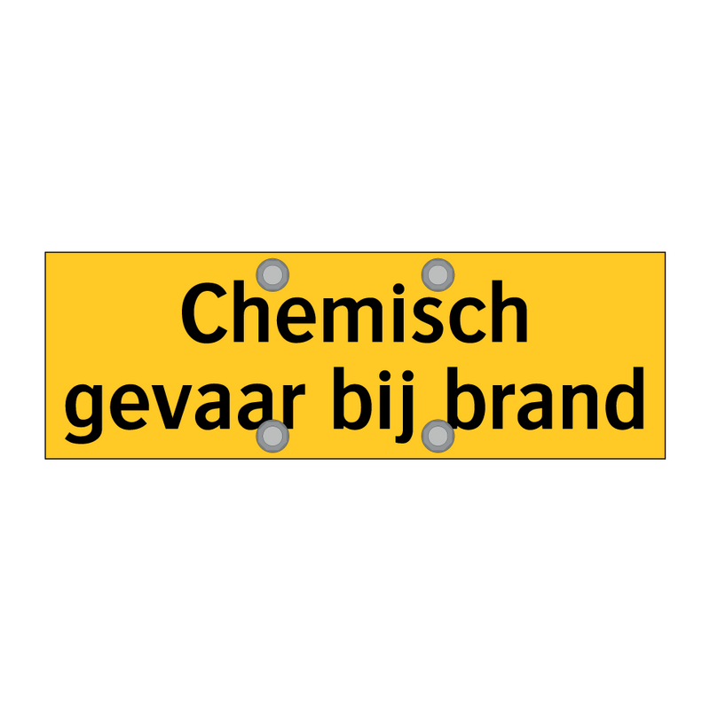 Chemisch gevaar bij brand & Chemisch gevaar bij brand & Chemisch gevaar bij brand