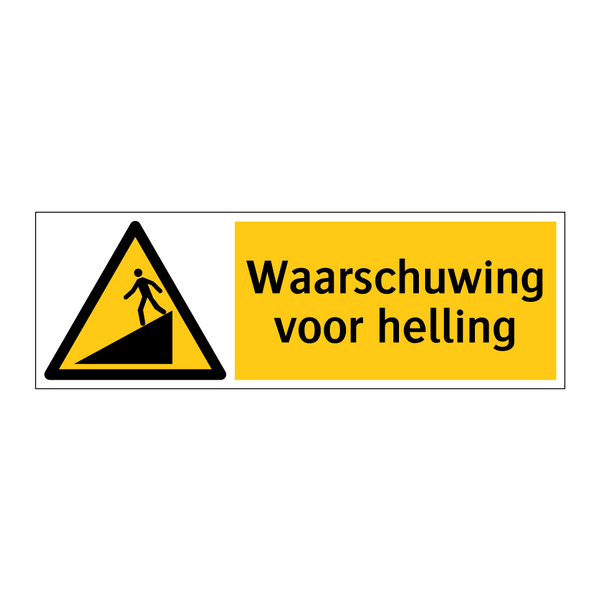 Waarschuwing voor helling