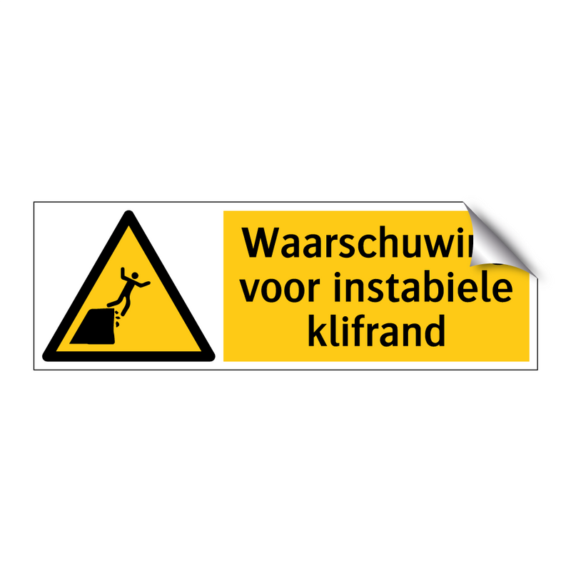 Waarschuwing voor instabiele klifrand