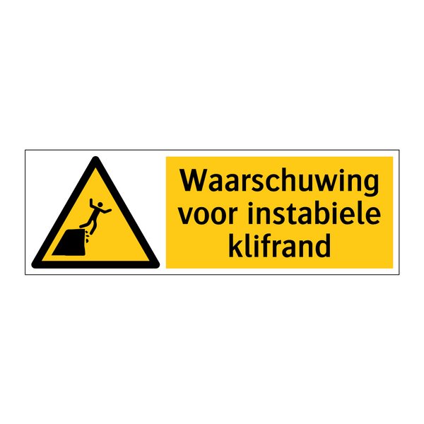 Waarschuwing voor instabiele klifrand