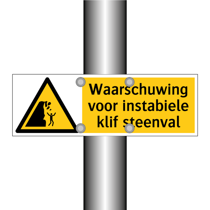 Waarschuwing voor instabiele klif steenval