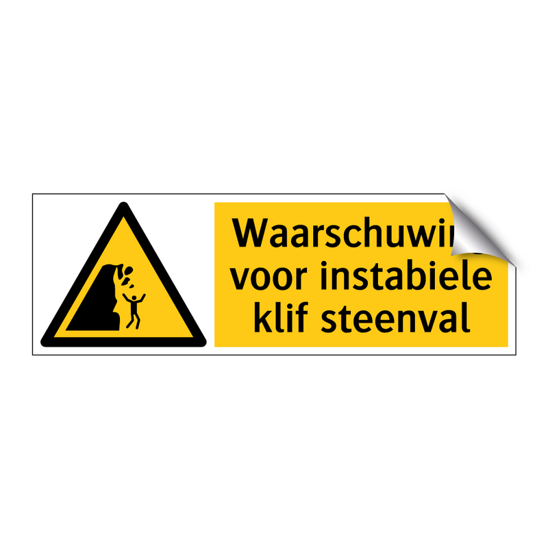 Waarschuwing voor instabiele klif steenval