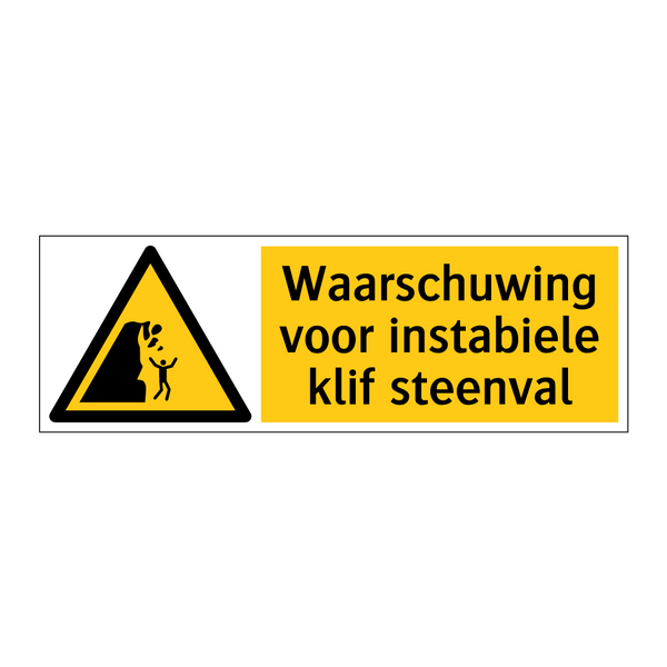 Waarschuwing voor instabiele klif steenval