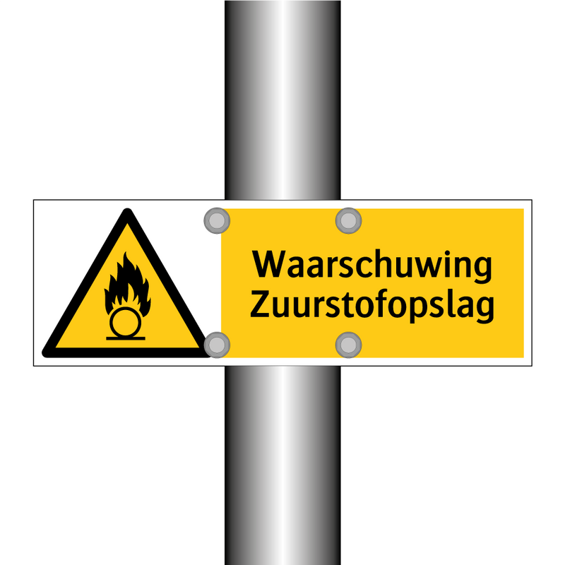 Waarschuwing Zuurstofopslag